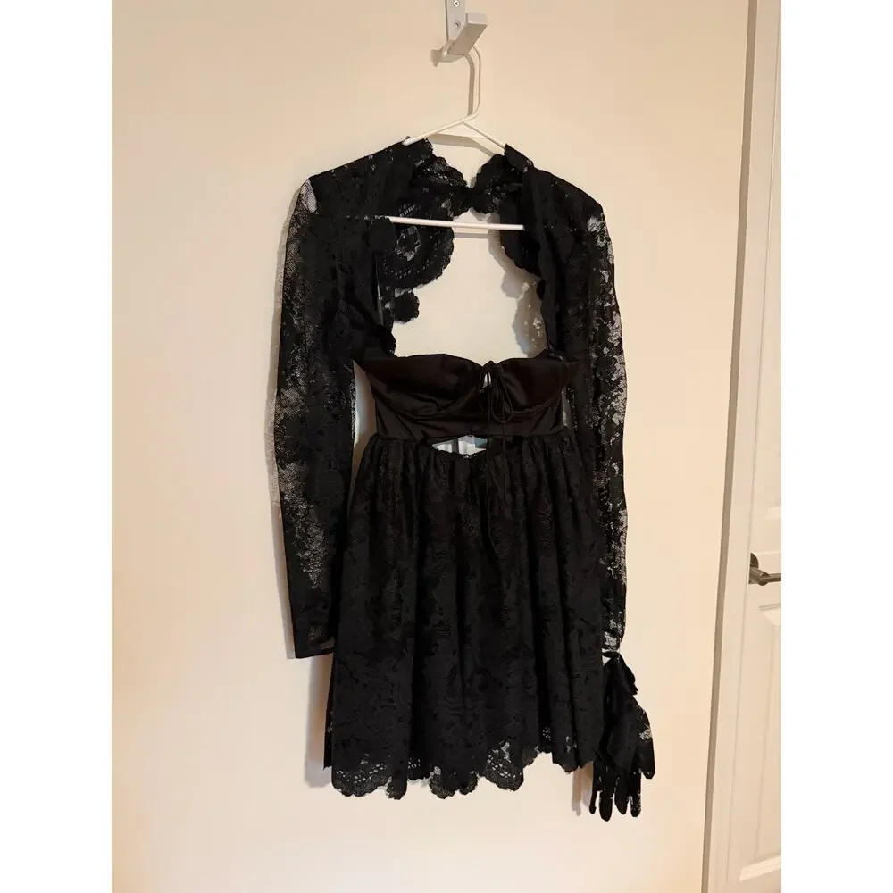 For Love & Lemons Regina Mini Dress and Shrug Set, NWOT, Size S
